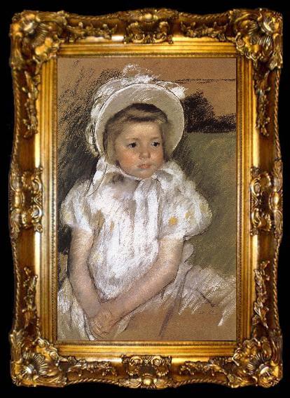framed  Mary Cassatt the girl wearing the white bonnet, ta009-2